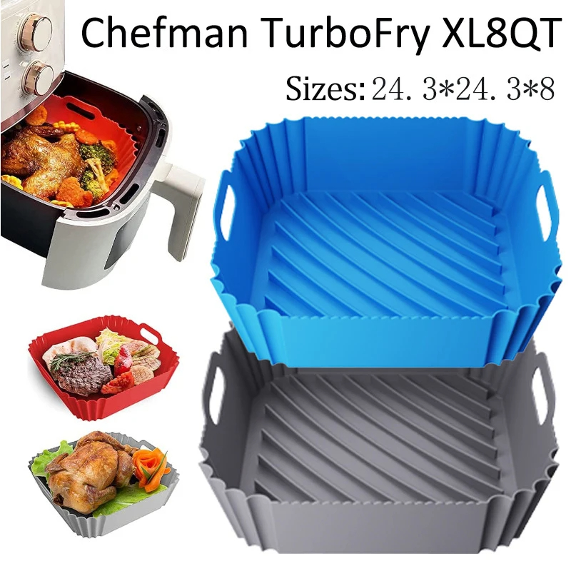 Air Fryer Silicone Pot Liner - مقلاة هوائية كبيرة سلة سيليكون صينية