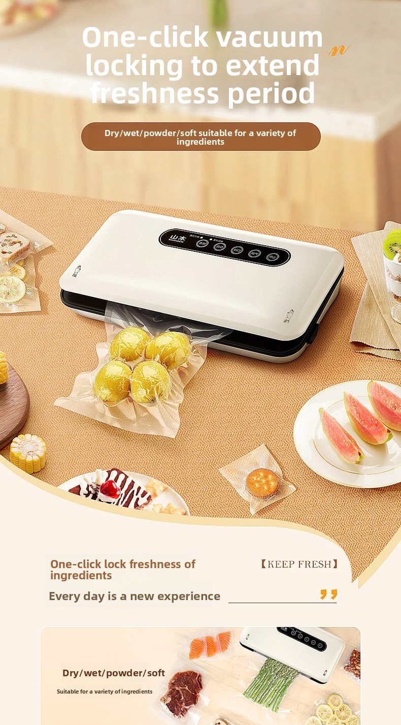 Food Vacuum Sealer Machine - آلة تفريغ الهواء صغيرة الحجم أوتوماتيكية