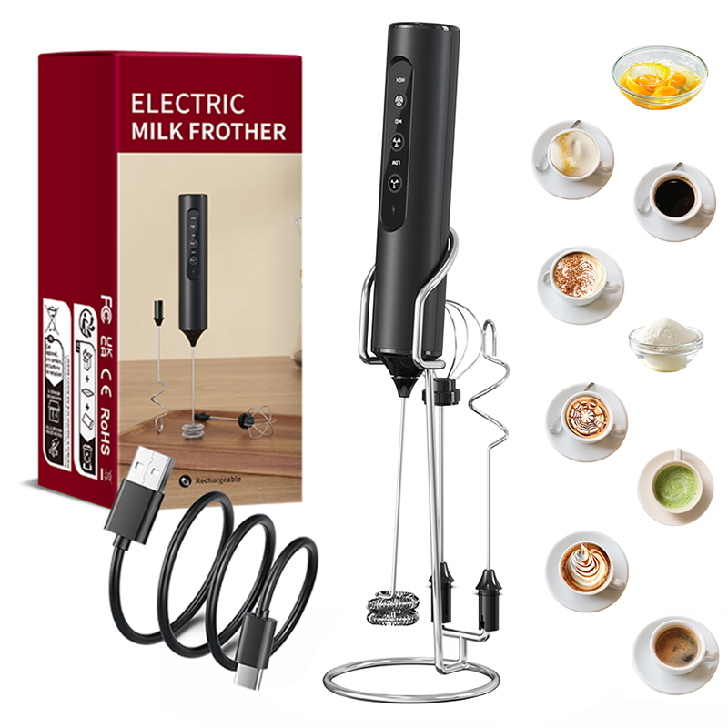 Electric Milk Frother Handheld - 3 في 1 مزبد الحليب الكهربائي