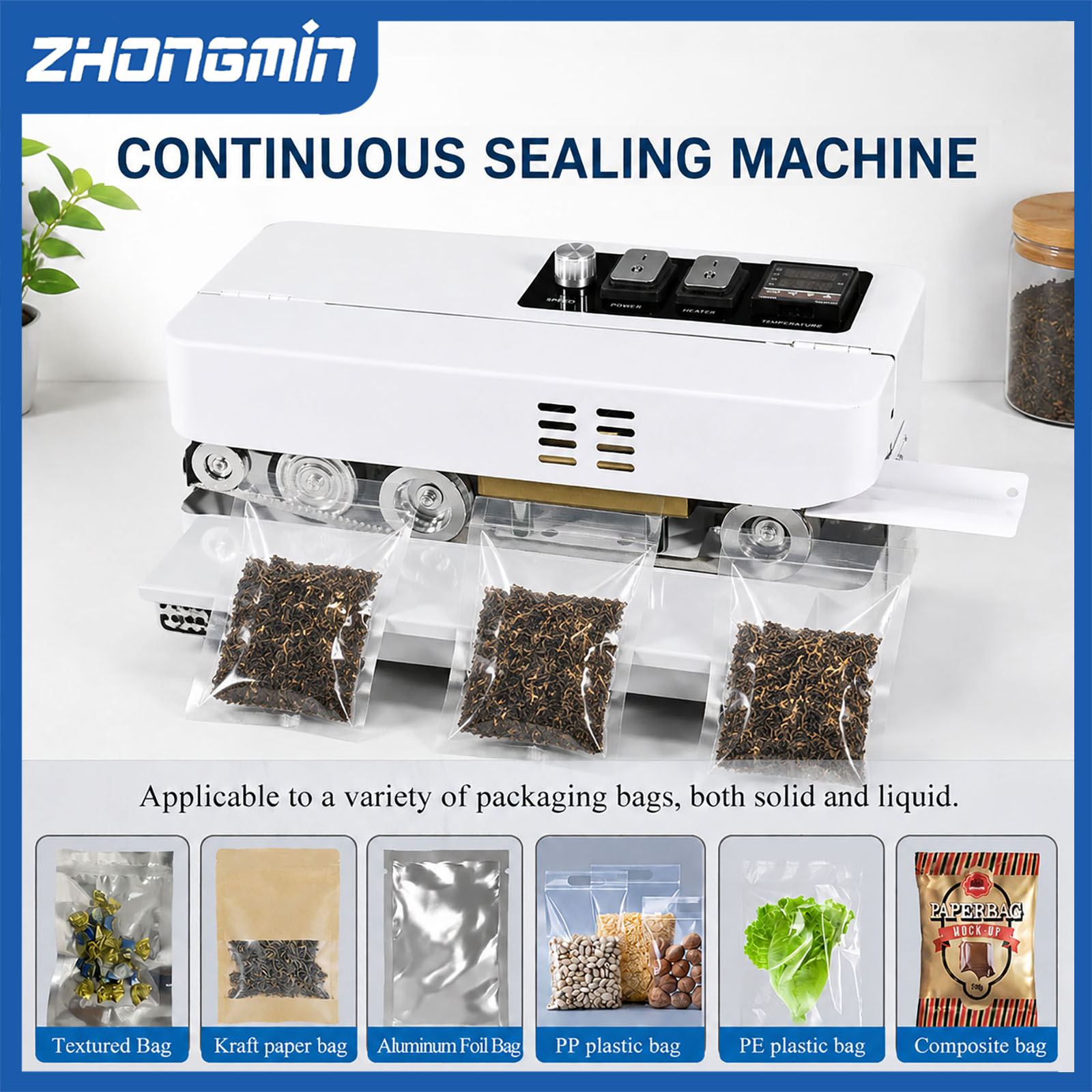 Food Vacuum Sealer Machine - جهاز تفريغ الهواء الكهربائي من ZHONGMIN