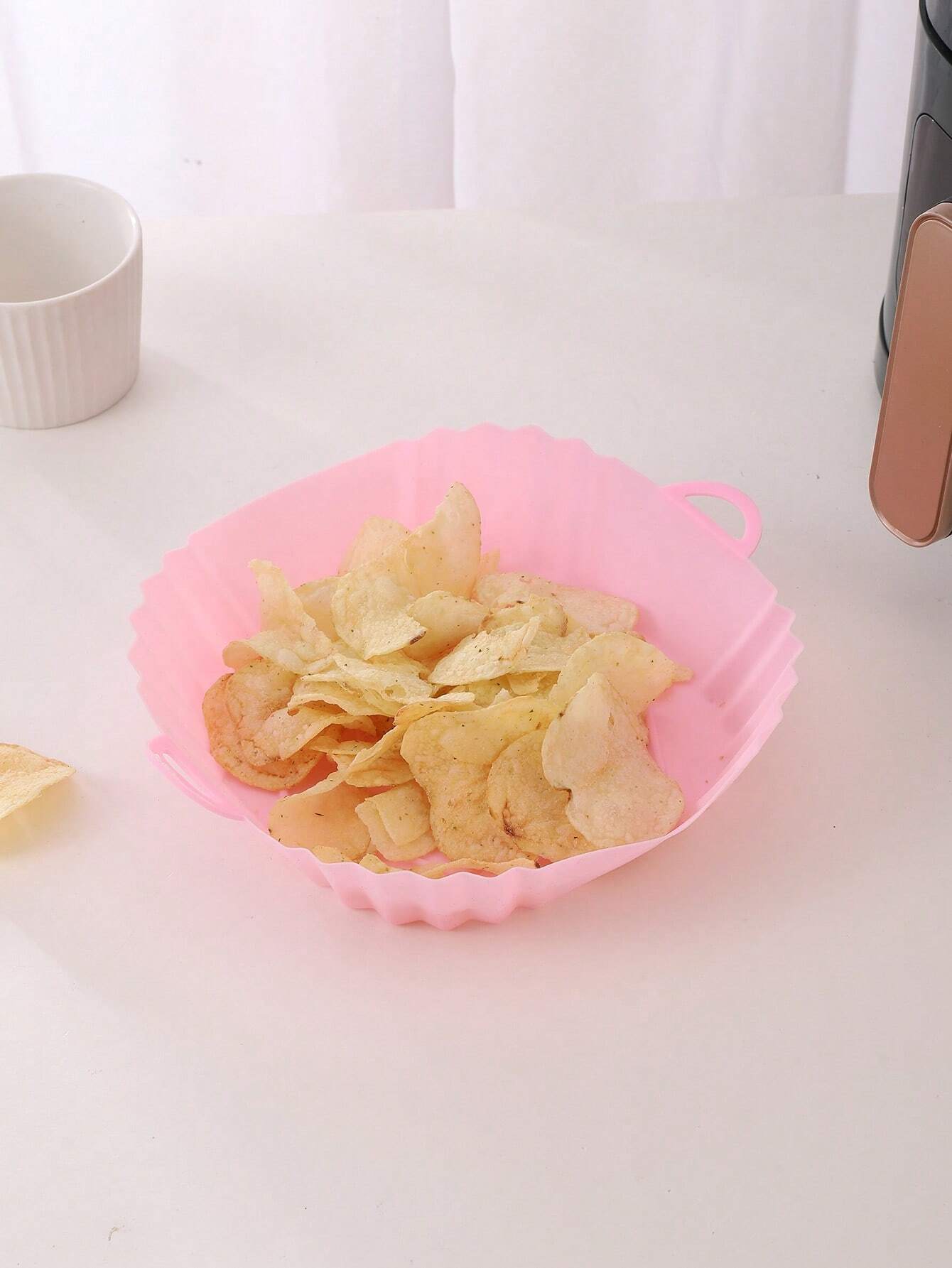 Air Fryer Silicone Pot Liner - وعاء سيليكون للقلاية الهوائية، وعاء عصري