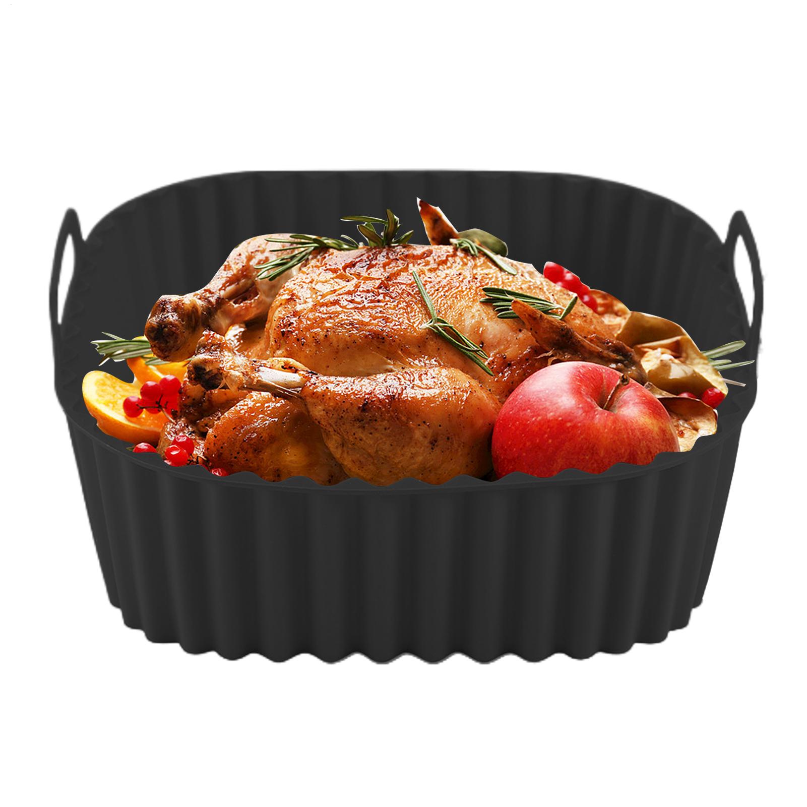 Air Fryer Silicone Pot Liner - بطانات سيليكون مربعة لمقلاة الهواء، صينية