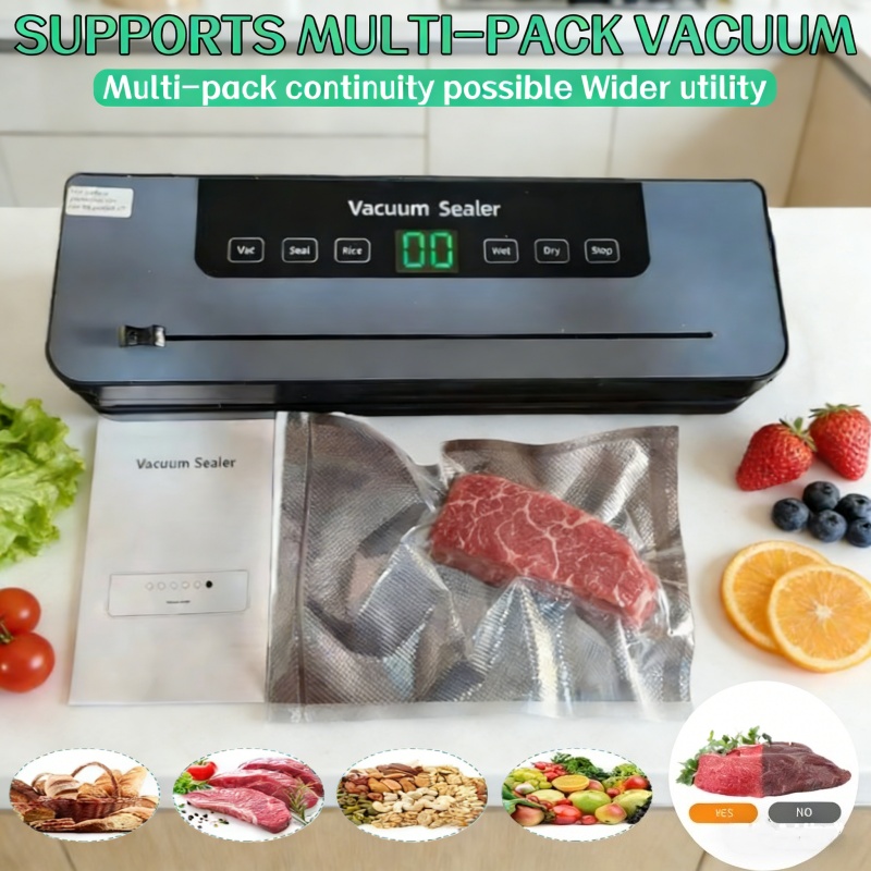 Food Vacuum Sealer Machine - جهاز تغليف بالتفريغ الهوائي كهربائي أوتوماتيكي