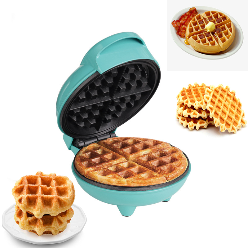 Mini Waffle Maker Machine - مصغر الكهربائية المحمولة شواء الهراء صانع