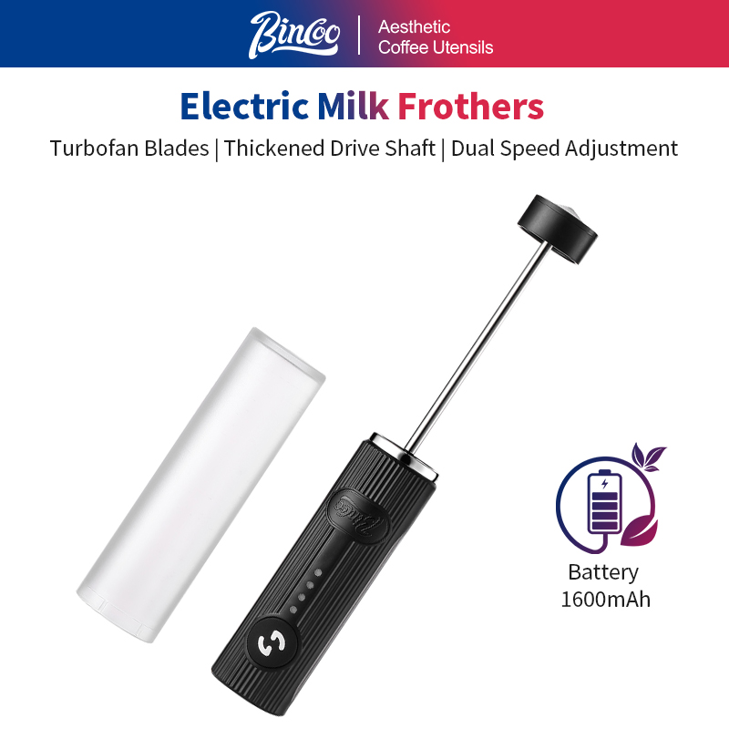 Electric Milk Frother Handheld - BINCOO القهوة الكهربائية Frother USB قابلة