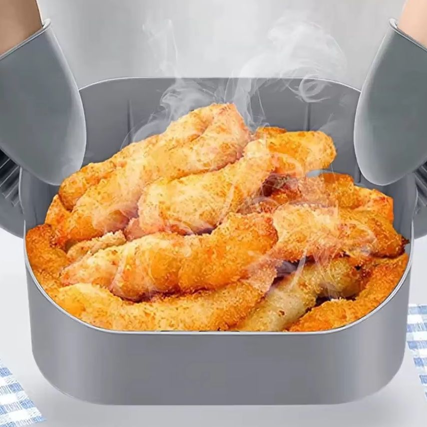 غير عصا 8.2 بوصة مقلاة الهواء  - مراجعة Air Fryer Silicone Pot Liner وسعره