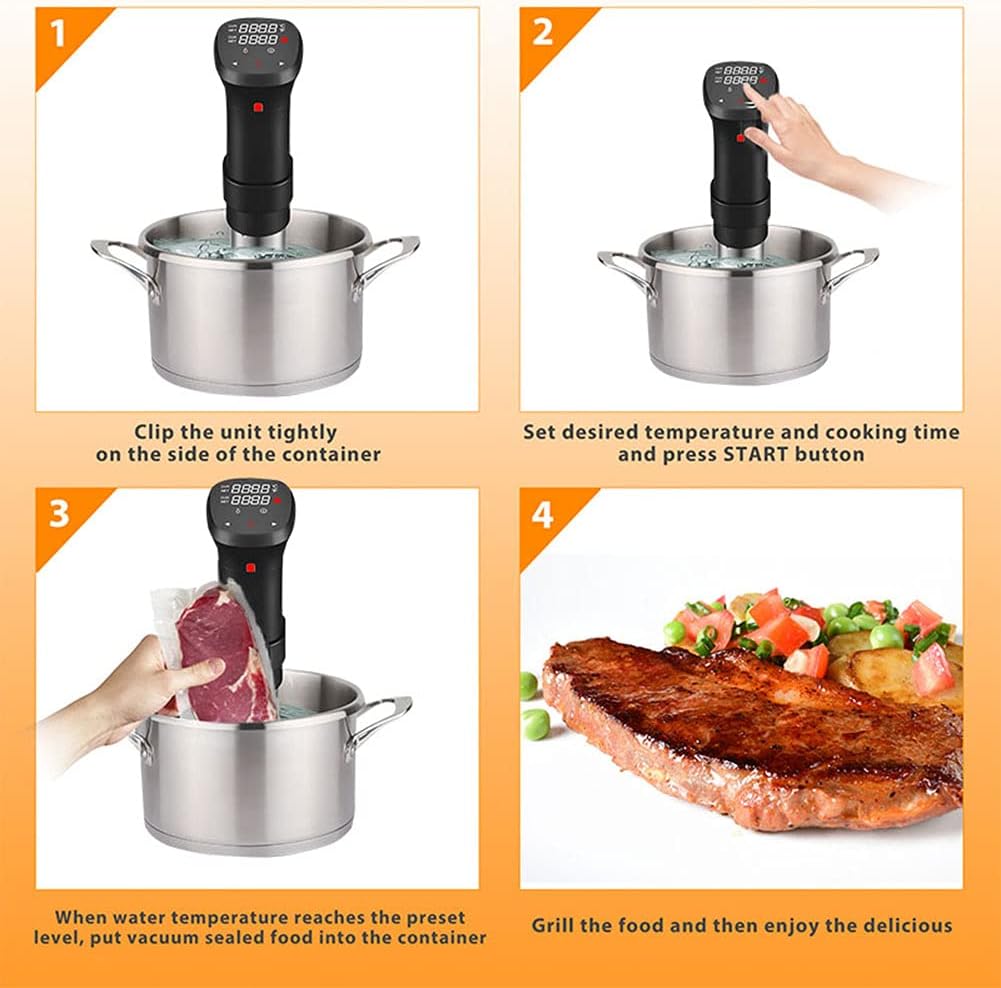 آلة Sous Vide طباخ دقيق للحوم، - مراجعة Digital Sous Vide Precision Cooker وسعره