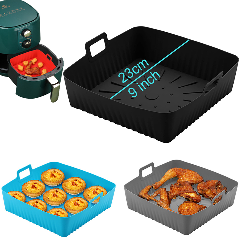 كبير 23 سنتيمتر مقلاة الهواء س - مراجعة Air Fryer Silicone Pot Liner وسعره