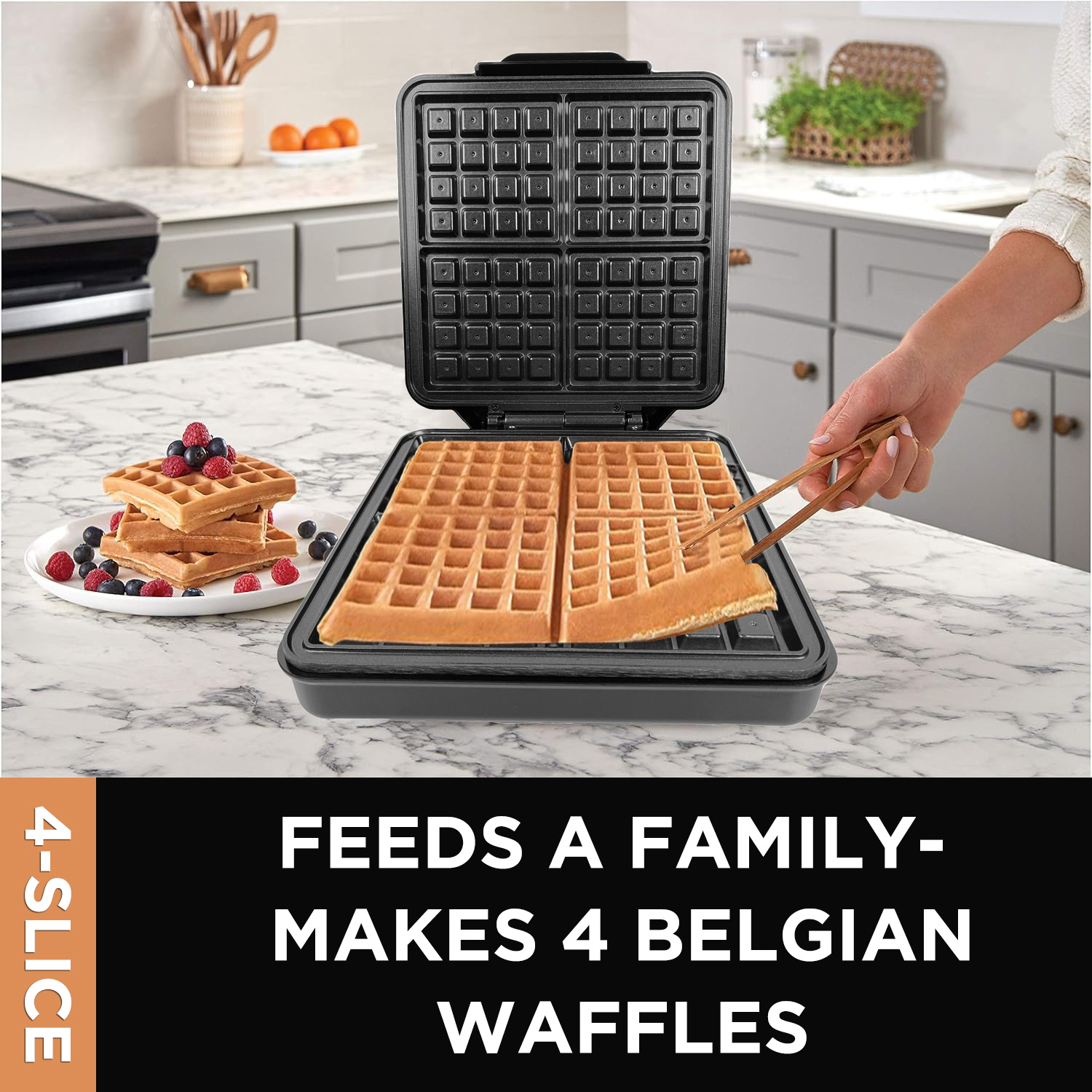 آلة صنع الوافل البلجيكي الصغير - مراجعة Mini Waffle Maker Machine وسعره