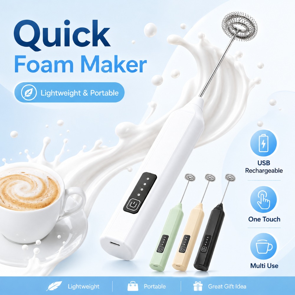 جهاز خفق الحليب وخفق البيض الك - مراجعة Electric Milk Frother Handheld وسعره