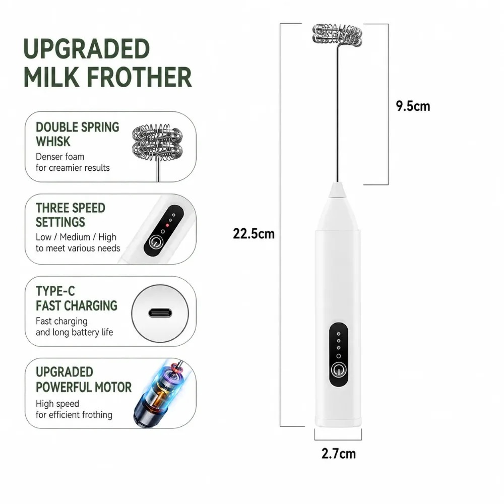 جهاز خفق الحليب وخفق البيض الك - مراجعة Electric Milk Frother Handheld وسعره