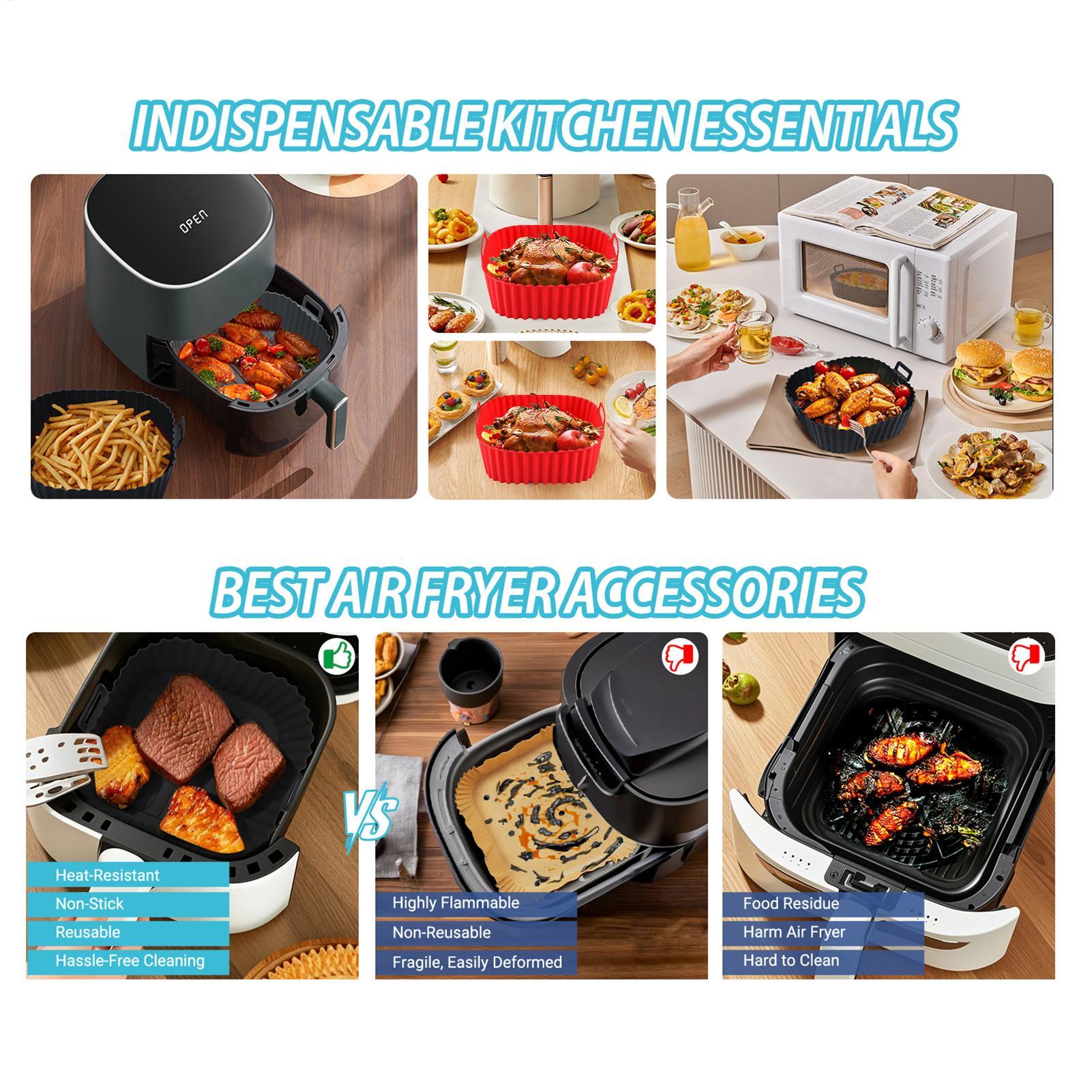 بطانات سيليكون لمقلاة الهواء،  - مراجعة Air Fryer Silicone Pot Liner وسعره
