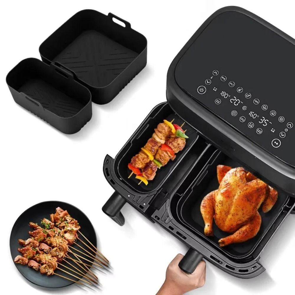 بطانة مقلاة هوائية سعة 6 لتر/3 - مراجعة Air Fryer Silicone Pot Liner وسعره