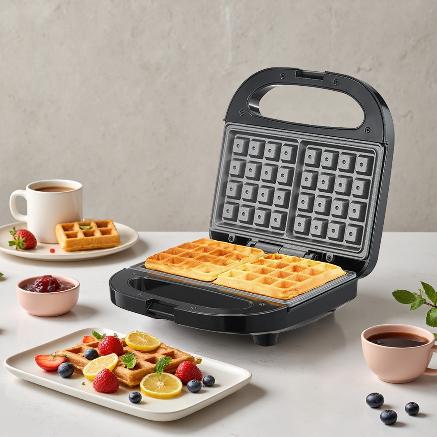 جهاز صنع الوافل البلجيكي بشريح - مراجعة Mini Waffle Maker Machine وسعره