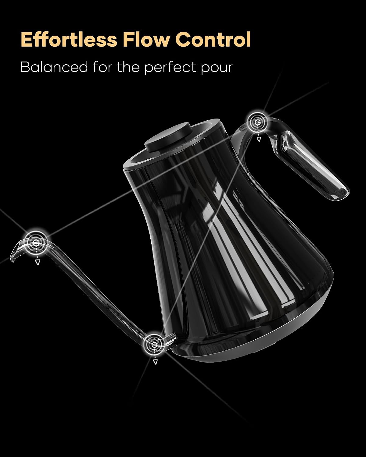 غلاية كهربائية بعنق مرن، ±1 °  - مراجعة Electric Kettle Temperature Control وسعره