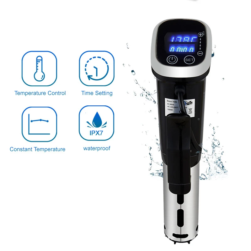 IPX7 مقاوم للماء Sous Vide طبا - مراجعة Digital Sous Vide Precision Cooker وسعره