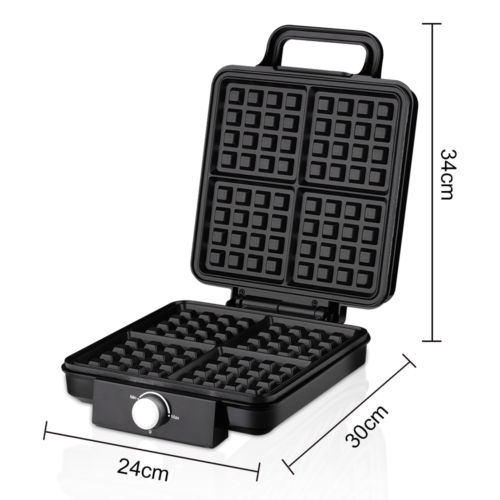 4 شرائح صانع الوافل البلجيكي 1 - مراجعة Mini Waffle Maker Machine وسعره