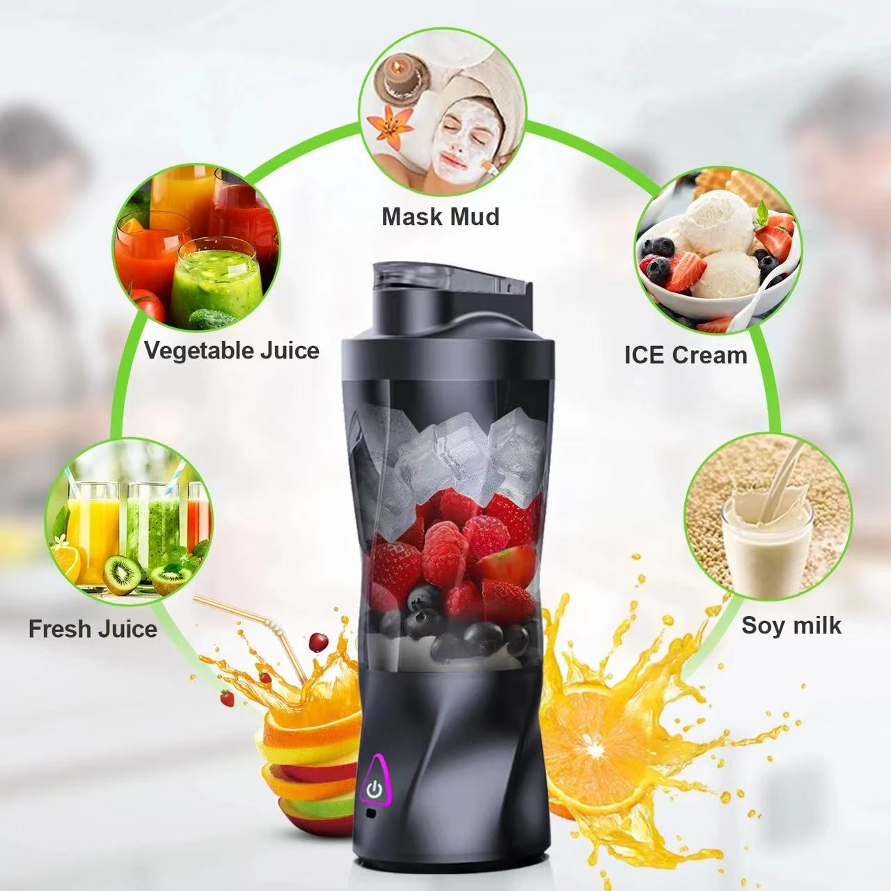 خلاط عصير كهربائي محمول سعة 70 - مراجعة Portable Blender Usb Rechargeable وسعره