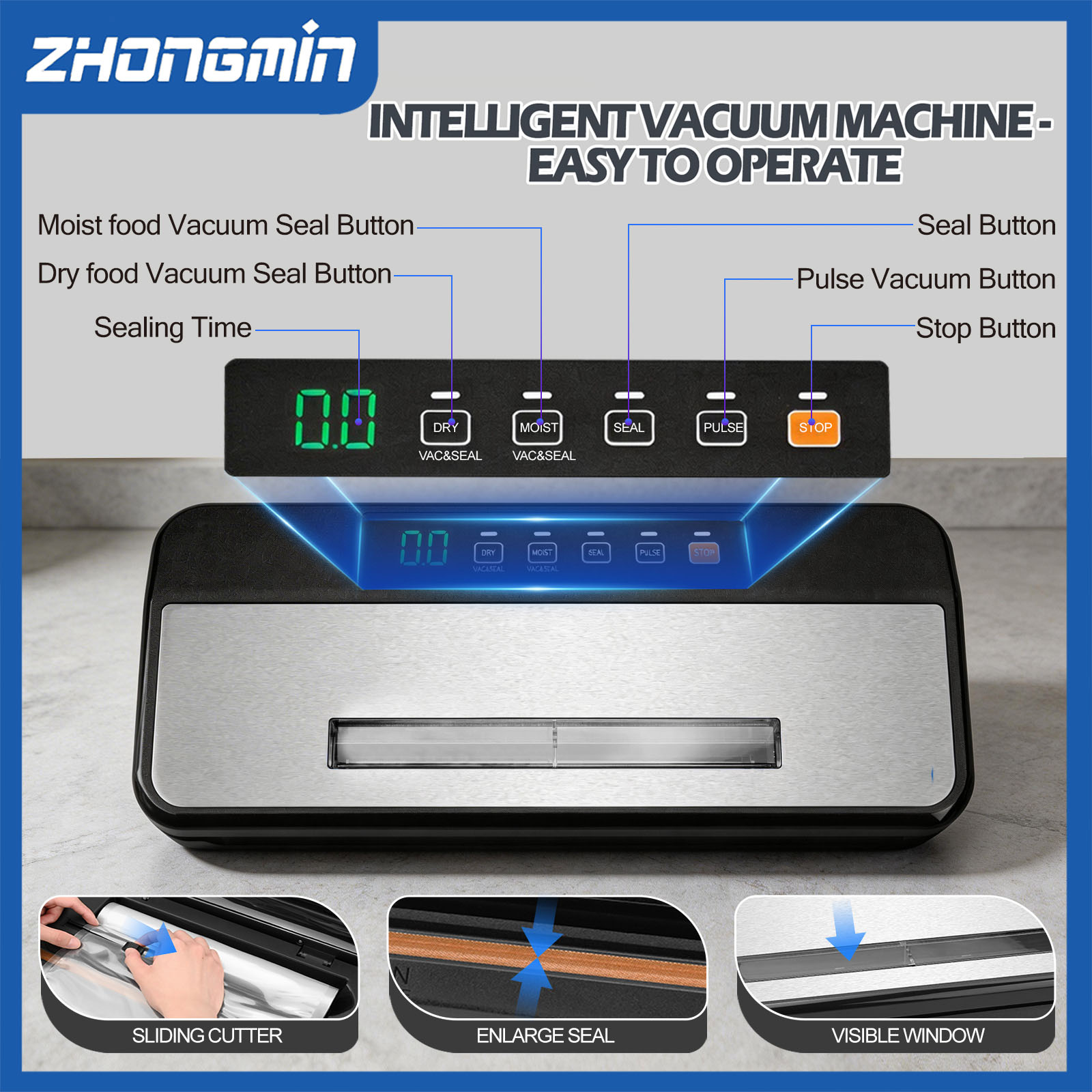 آلة تفريغ الهواء متعددة الوظائ - مراجعة Food Vacuum Sealer Machine وسعره