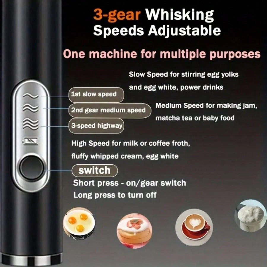 خلاط كهربائي محمول، خفاقة بيض، - مراجعة Electric Milk Frother Handheld وسعره