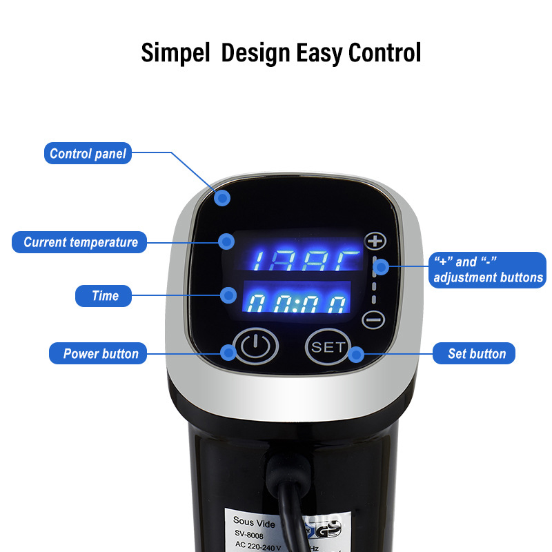مقاوم للماء Sous Vide طباخ دقي - مراجعة Digital Sous Vide Precision Cooker وسعره