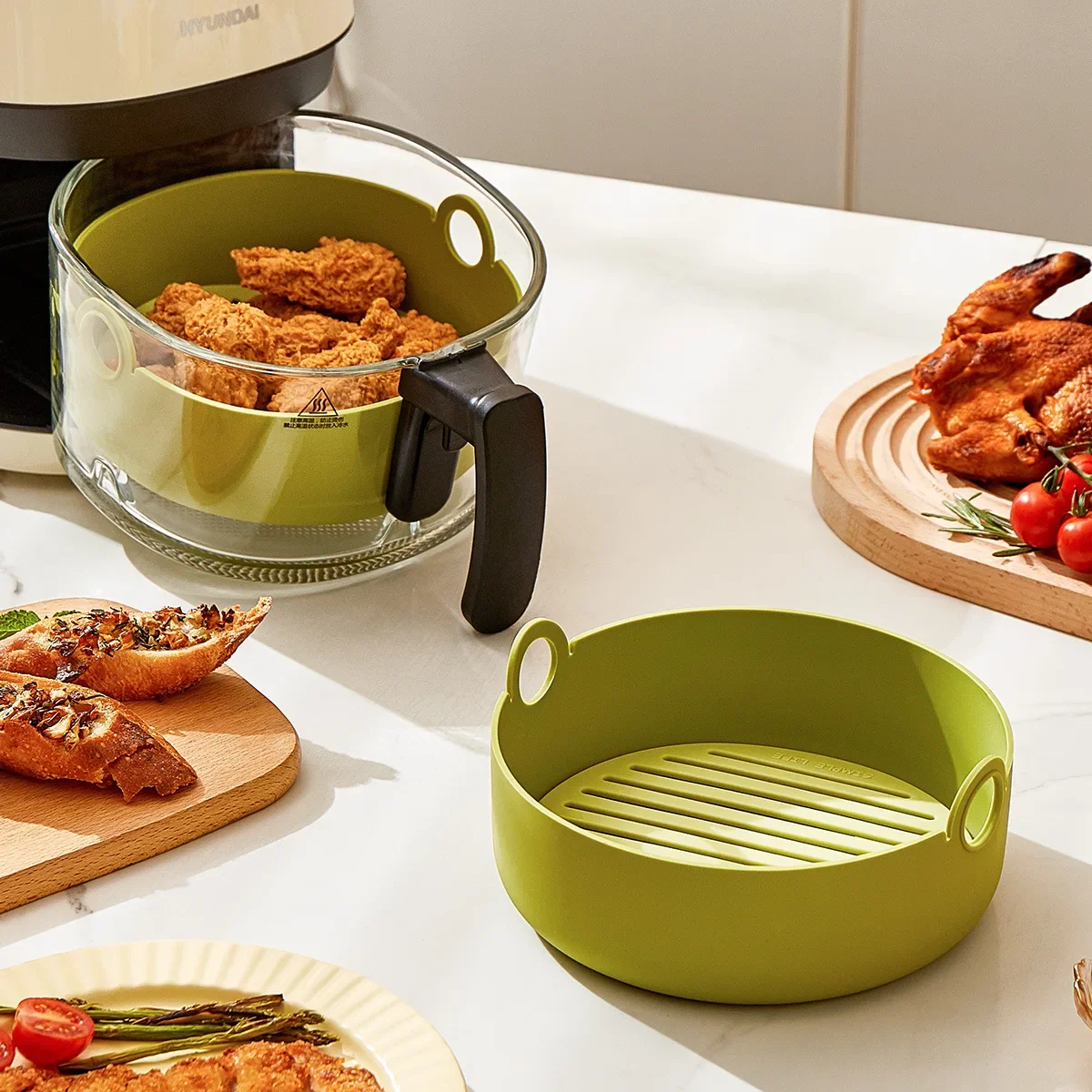 بطانات المقلاة الهوائية المستد - مراجعة Air Fryer Silicone Pot Liner وسعره