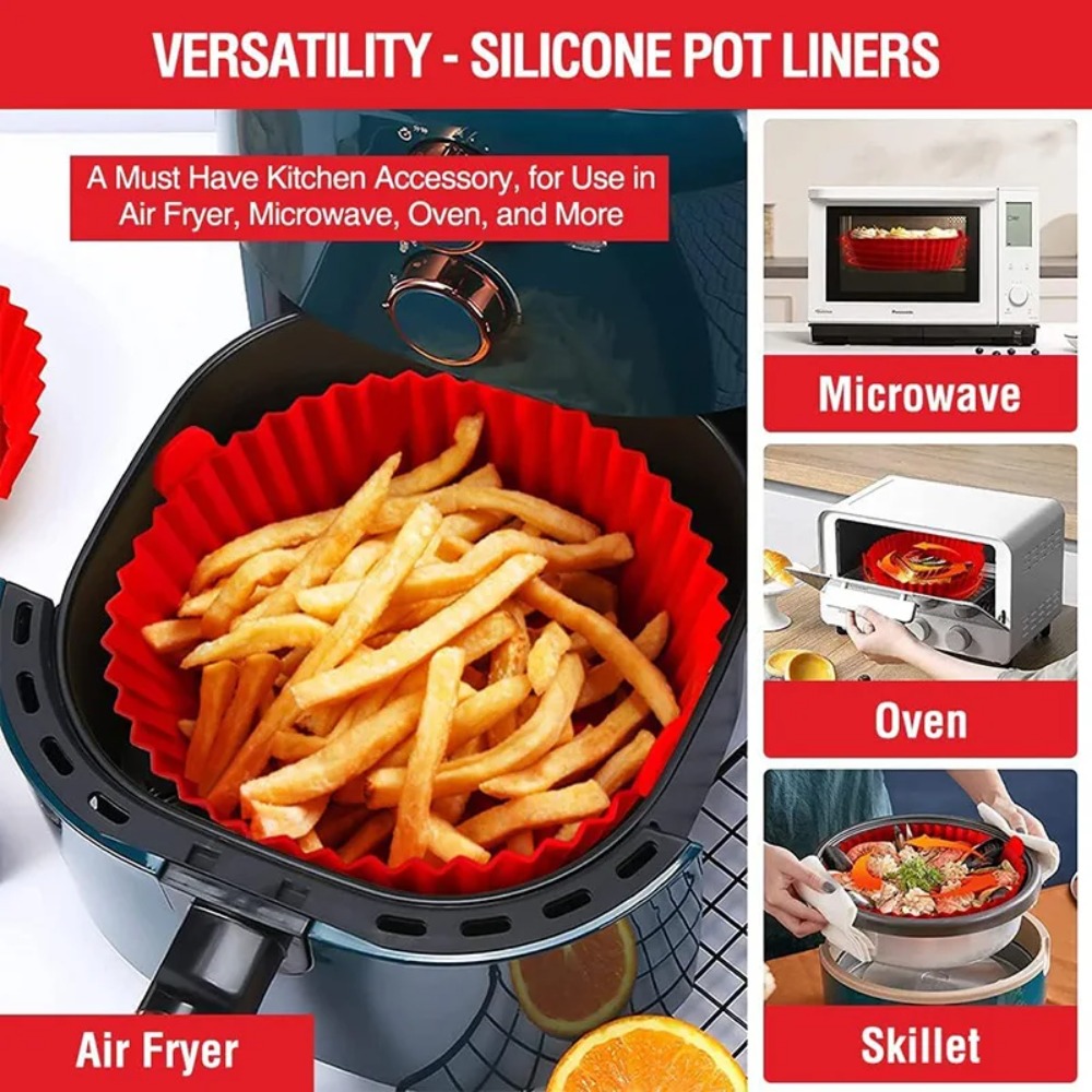 سلة سيليكون قابلة لإعادة الاست - مراجعة Air Fryer Silicone Pot Liner وسعره