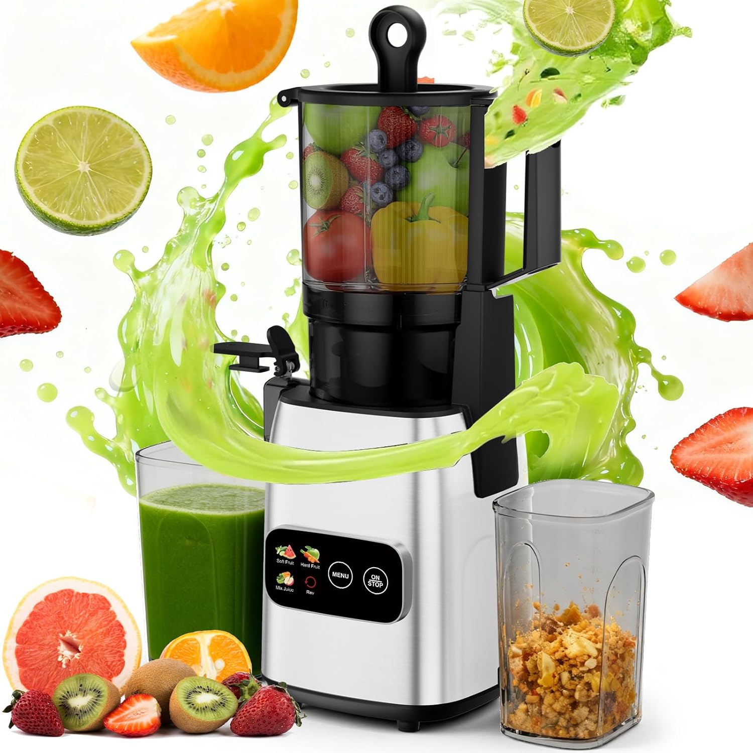 عصارة بطيئة الدوران تعمل بالضغ - مراجعة Electric Slow Juicer Cold Press وسعره