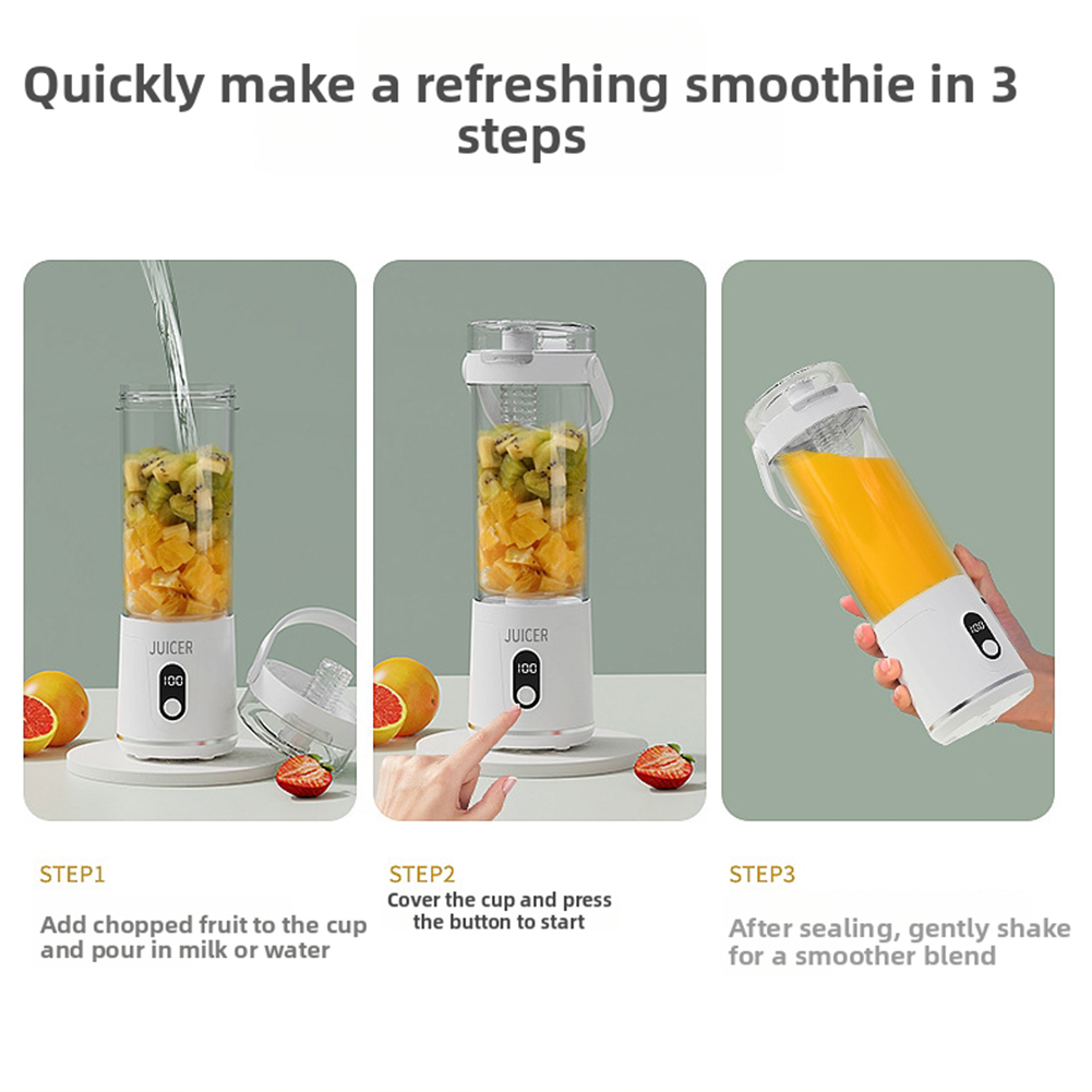 خلاط محمول سعة 600 مل، عصارة ك - مراجعة Portable Blender Usb Rechargeable وسعره
