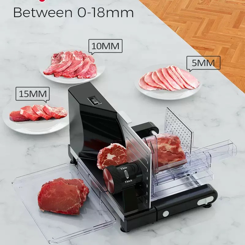 آلة تقطيع الطعام الكهربائية ال - مراجعة Automatic Meat Slicer Home وسعره