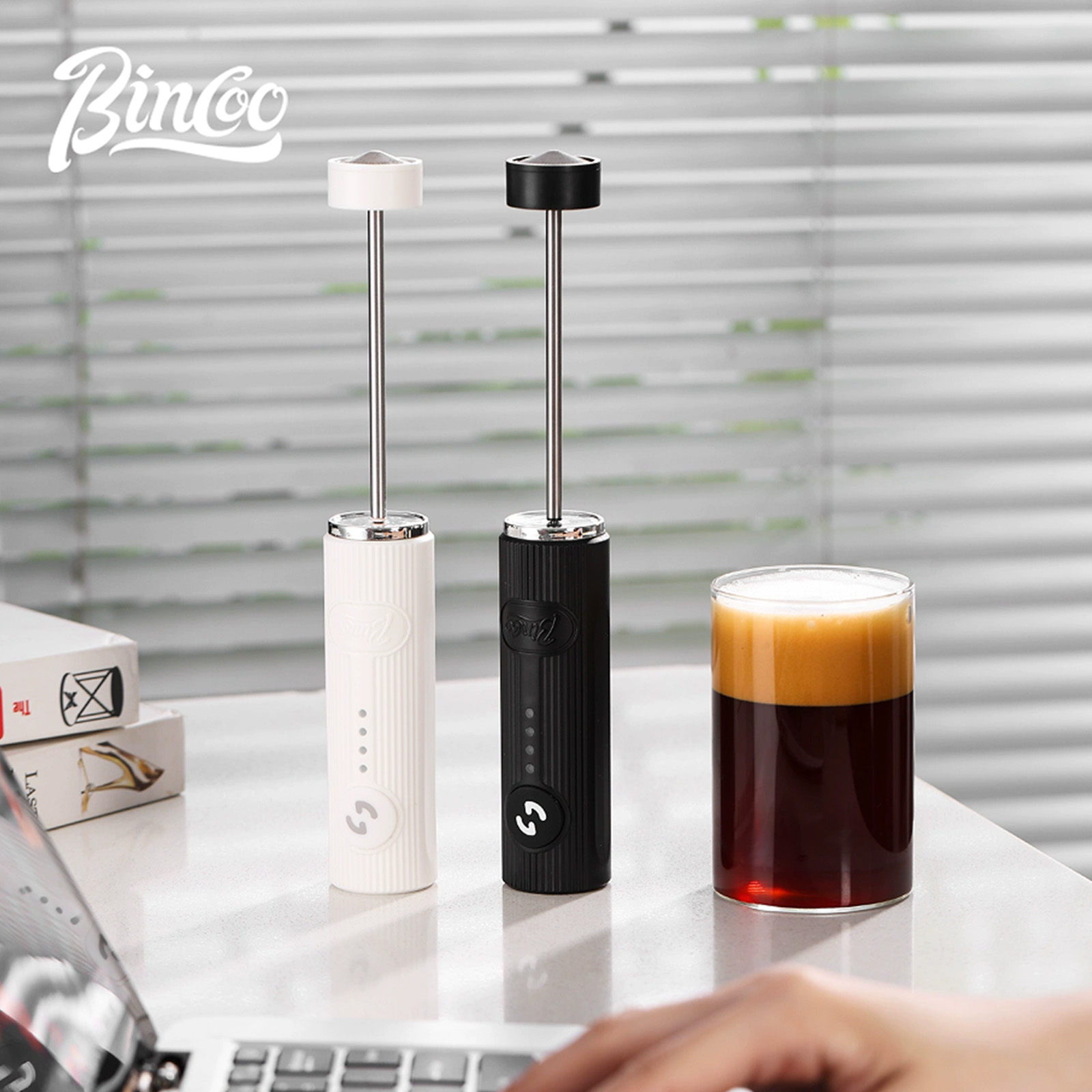 BINCOO القهوة الكهربائية Froth - مراجعة Electric Milk Frother Handheld وسعره