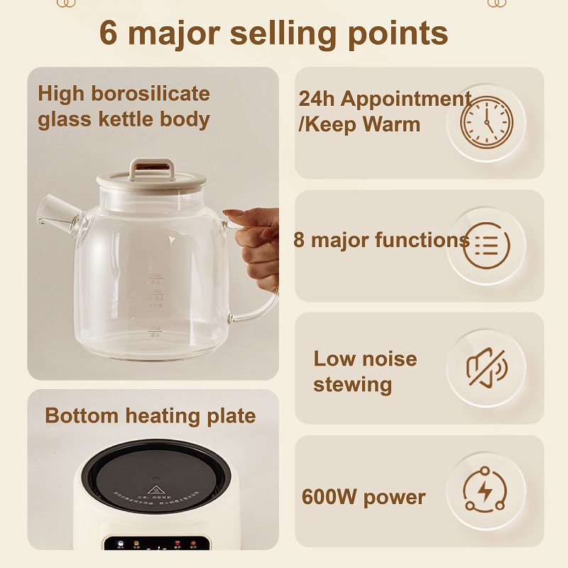 غلاية صحية متعددة الوظائف بقوة - مراجعة Electric Kettle Temperature Control وسعره