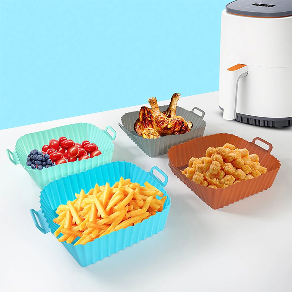 قالب سيليكون للقلاية الهوائية، - مراجعة Air Fryer Silicone Pot Liner وسعره